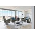 3-SITZER-SOFA in Leder Dunkelgrau  - Dunkelgrau/Schwarz, Design, Leder/Metall (190/84/99cm) - Dieter Knoll