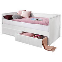 AUSZIEHBETT 90/200 cm  in Weiß  - Weiß, MODERN, Holzwerkstoff (90/200cm) - MID.YOU