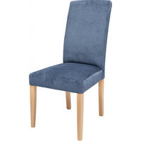 SZÉK fa, textil kék, barna  - barna/kék, Basics, textil/fa (49/105/65cm) - Cantus