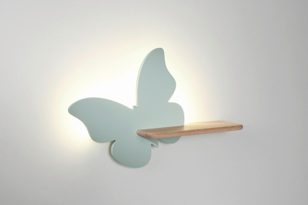 KINDERWANDLEUCHTE 40/12/29.5 cm   - Mintgrün, Basics, Holz/Holzwerkstoff (40/12/29.5cm)