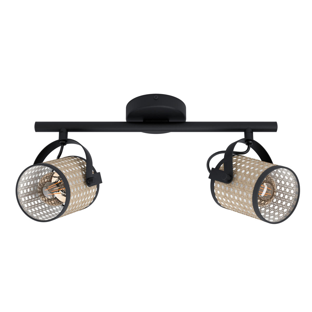 SPOTLIGHT Ruscomb 44/5/17,5 cm   - svart/naturfärgad, Basics, metall/papper (44/5/17,5cm) - Eglo