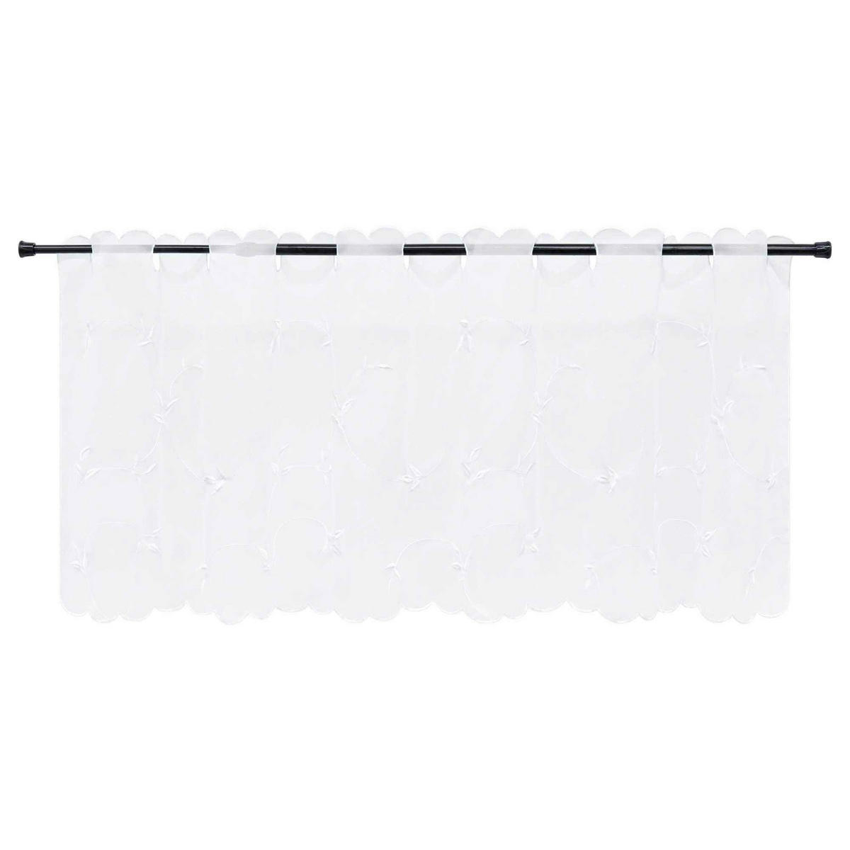 KURZGARDINE   90/30 cm   - Weiß Hochglanz, Basics, Textil (90/30cm) - Joyswahl