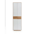 GARDEROBENSCHRANK 60/200/37 cm  - Wildeiche/Weiß, Natur, Glas/Holz (60/200/37cm) - Linea Natura