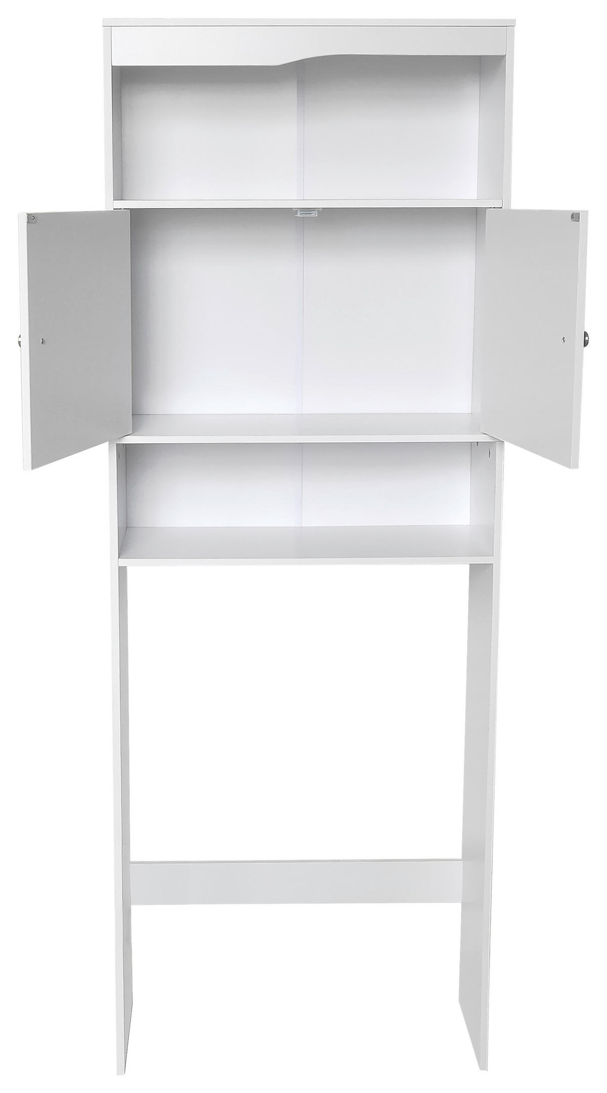 WASCHMASCHINENSCHRANK  63/178/20 cm  - Edelstahlfarben/Weiß, KONVENTIONELL, Holzwerkstoff/Metall (63/178/20cm) - MID.YOU