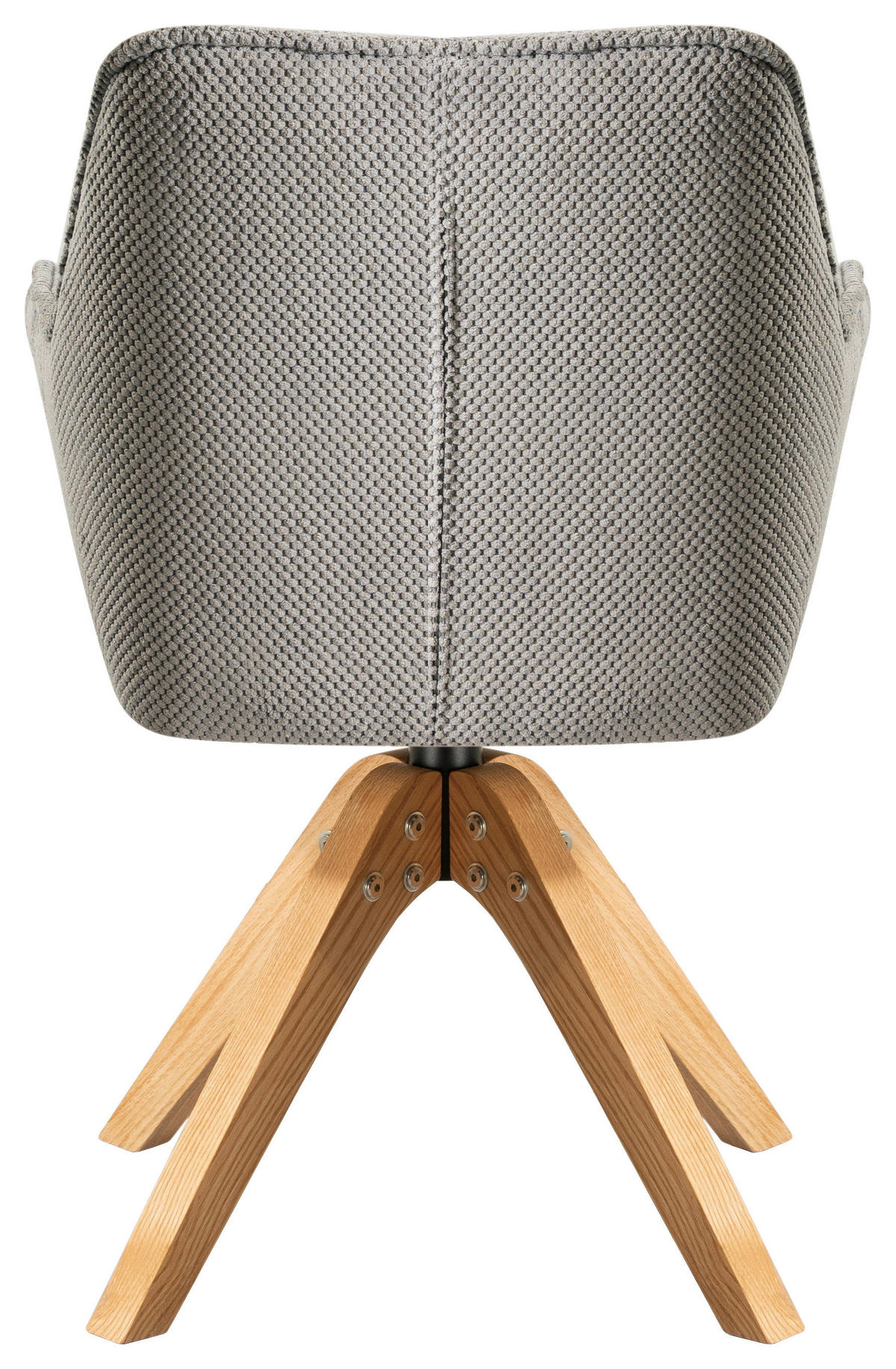 ARMLEHNSTUHL Webstoff  - Eichefarben/Grau, Basics, Holz/Textil (61/85/63cm) - MID.YOU