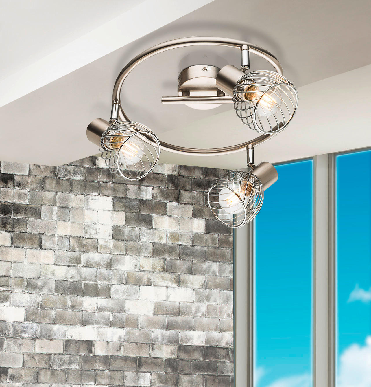 Thumbnail - Globo Strahler Sina, Chrom, Metall, 14.5 cm, verstellbare Spotlights, Lampen & Leuchten, Innenbeleuchtung, Spots & Strah...