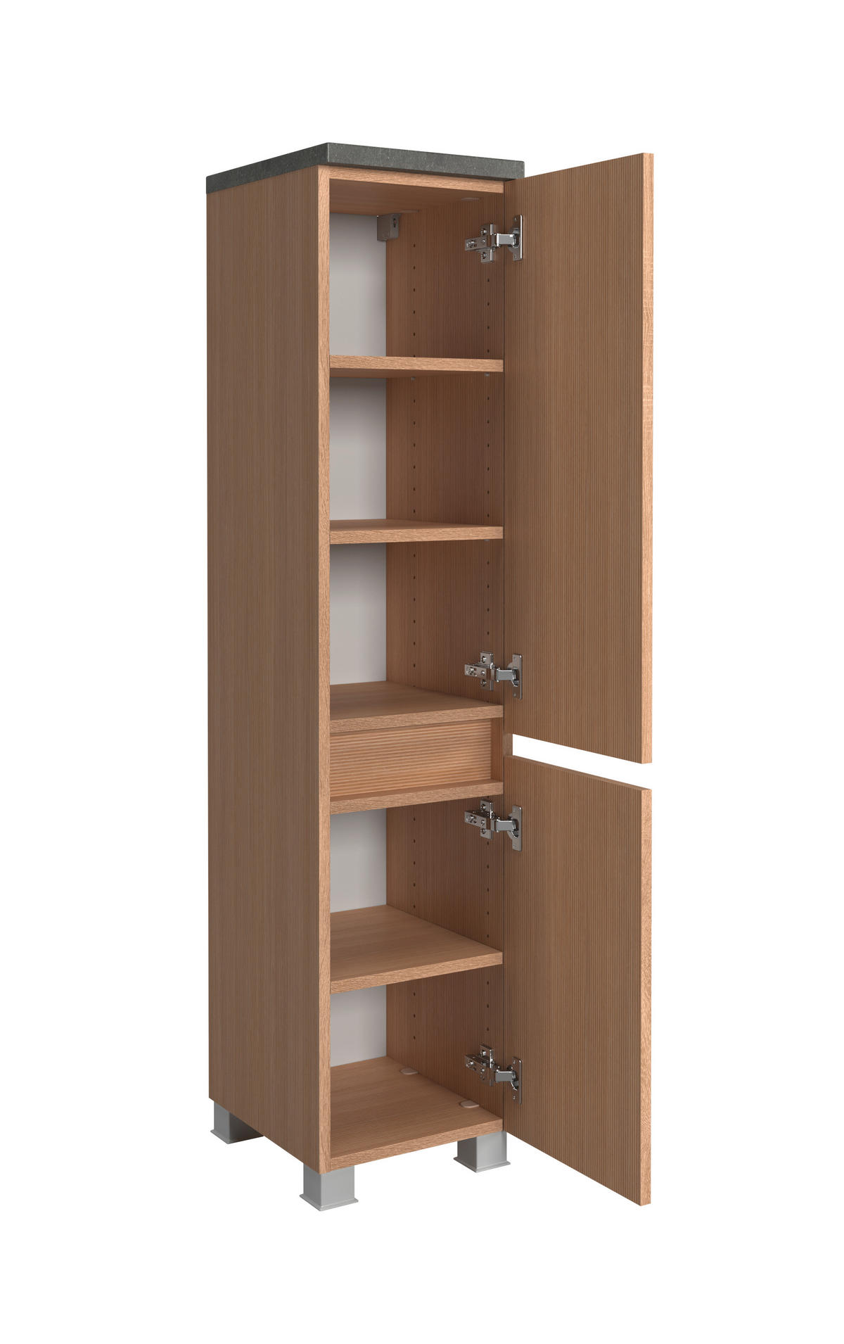 MIDISCHRANK 30/131/35 cm  - Sandfarben/Eichefarben, KONVENTIONELL, Holzwerkstoff/Kunststoff (30/131/35cm) - Xora