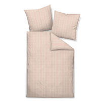 BETTWÄSCHE Milano Makosatin 155/220 cm  - Koralle/Naturfarben, Basics, Textil (155/220cm) - Janine