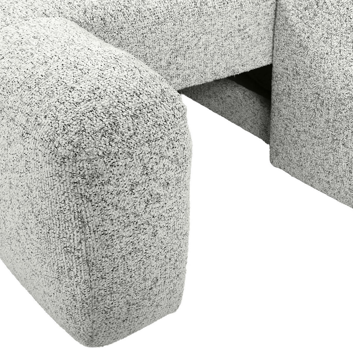 Ecksofa mit Funktion Creme Flachgewebe Zierkissen, Rückenkissen, Bettkasten, Schlaffunktion, Rücken echt, Liegefläche im Originalstoff  - Creme/Schwarz, KONVENTIONELL, Kunststoff/Textil (190/277cm) - Carryhome