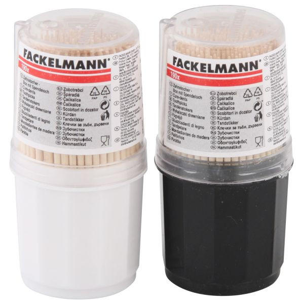 PÁRÁTKO - bílá/černá, Basics, dřevo/plast (7,5/3,2/3,2cm) - Fackelmann