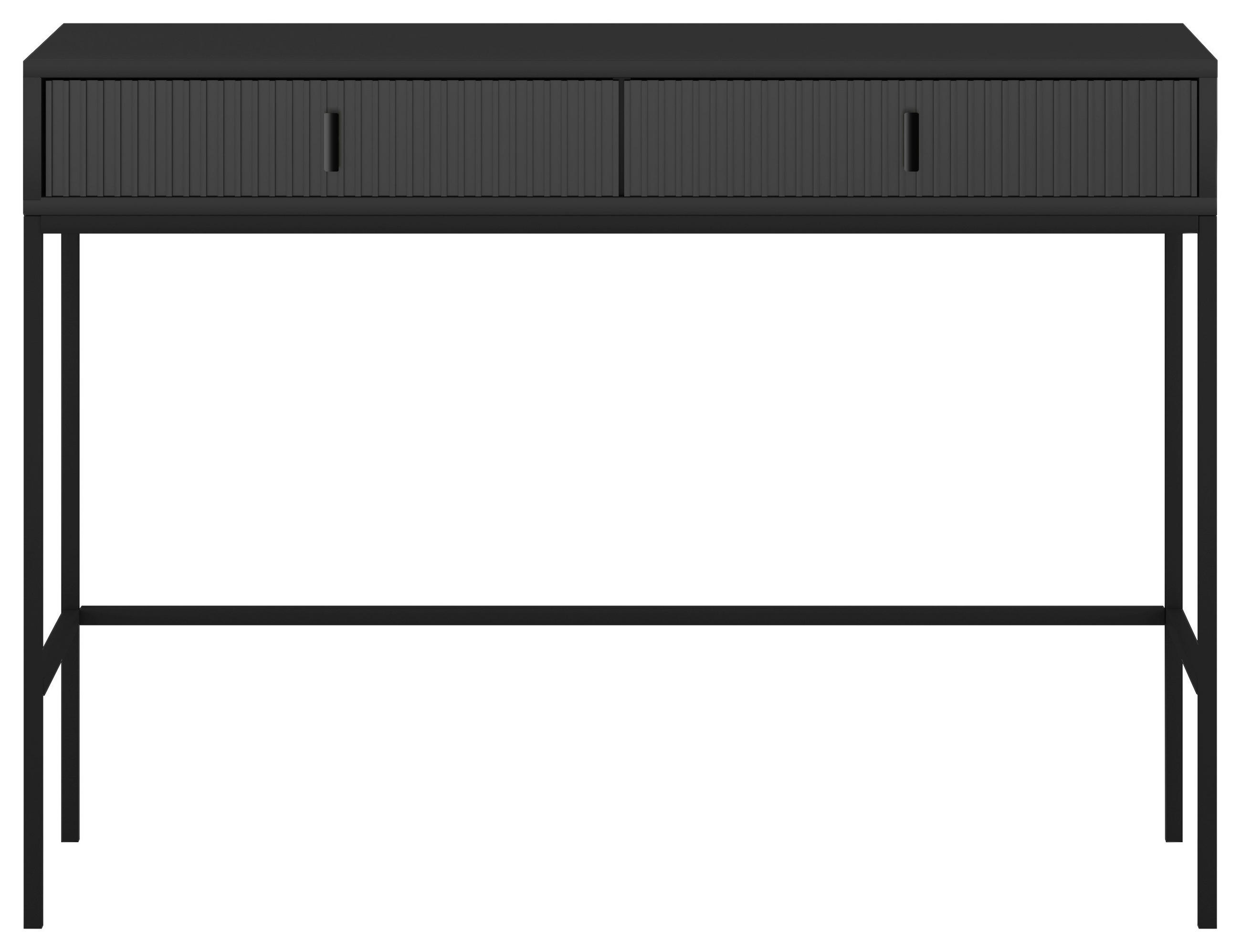 KONSOLENTISCH Maggiore Schwarz  - Schwarz, Design, Holzwerkstoff/Metall (50/104,2/77cm) - Boxxx