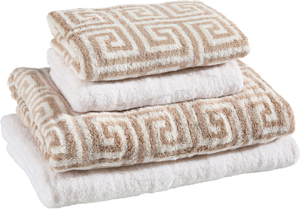 FROTTIERSET Sandfarben 4-teilig  - Sandfarben, Basics, Textil - Cawoe