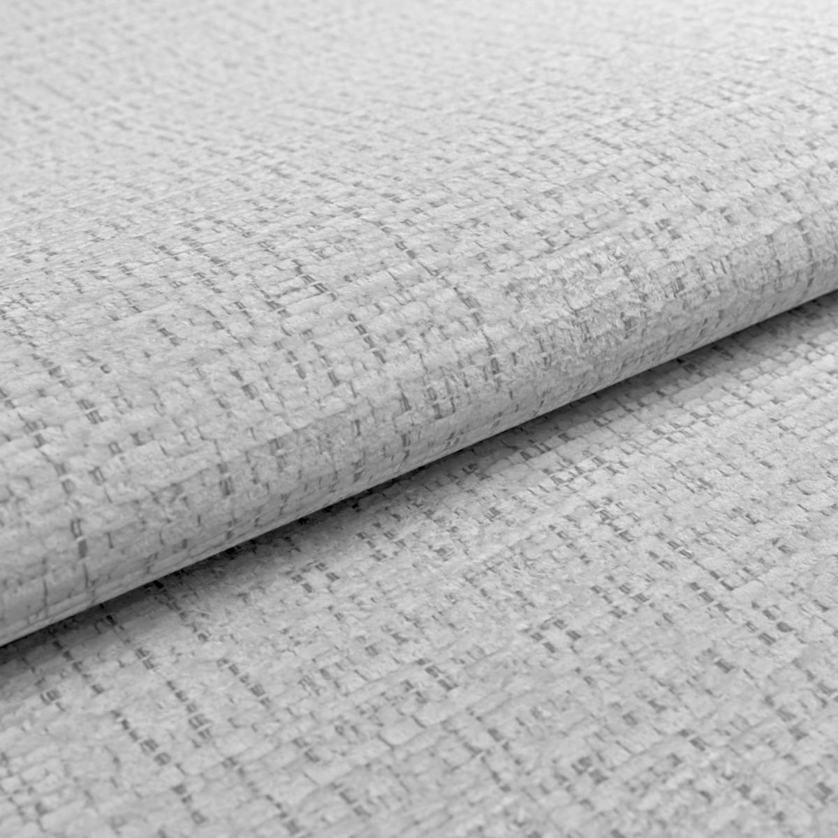 ECKSOFA MATERA Hellgrau Chenille, Struktur Nierenkissen, Kopfteilverstellung, Sitzvorzug  - Hellgrau/Schwarz, Trend, Holz/Textil (311/226cm) - MID.YOU