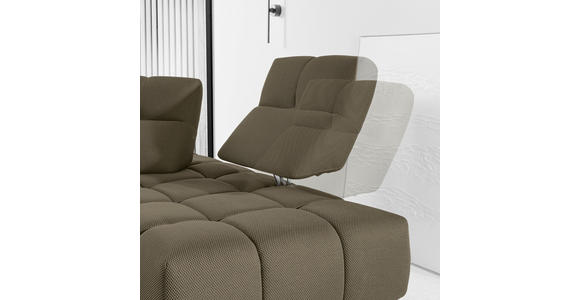 ECKSOFA in Struktur Graubraun 313/233 cm - Graubraun/Schwarz, Design, Kunststoff/Textil (313/233cm) - Emilio Belluti