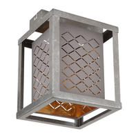 DECKENLEUCHTE    17/17/22,5 cm  - Silberfarben/Goldfarben, Design, Textil/Metall (17/17/22,5cm) - Globo