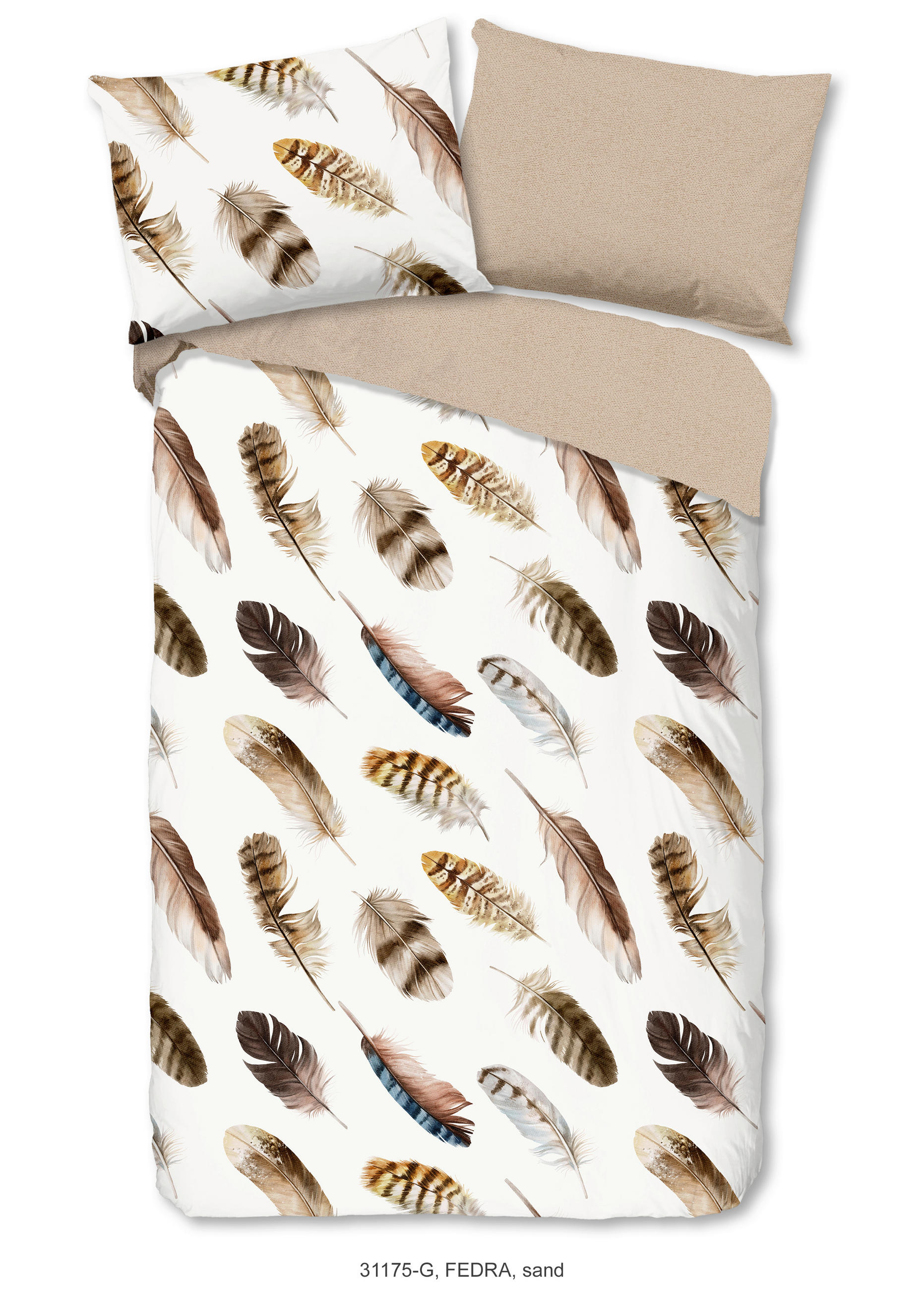 BETTWÄSCHE Good Morning Renforcé 140/200 cm  - Sandfarben/Ecru, KONVENTIONELL, Textil (140/200cm)