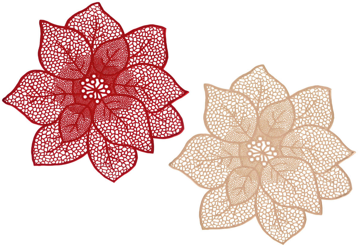 PODMETAČI ZA STOL zelena, crvena ,   - zelena/crvena, Basics (46cm)