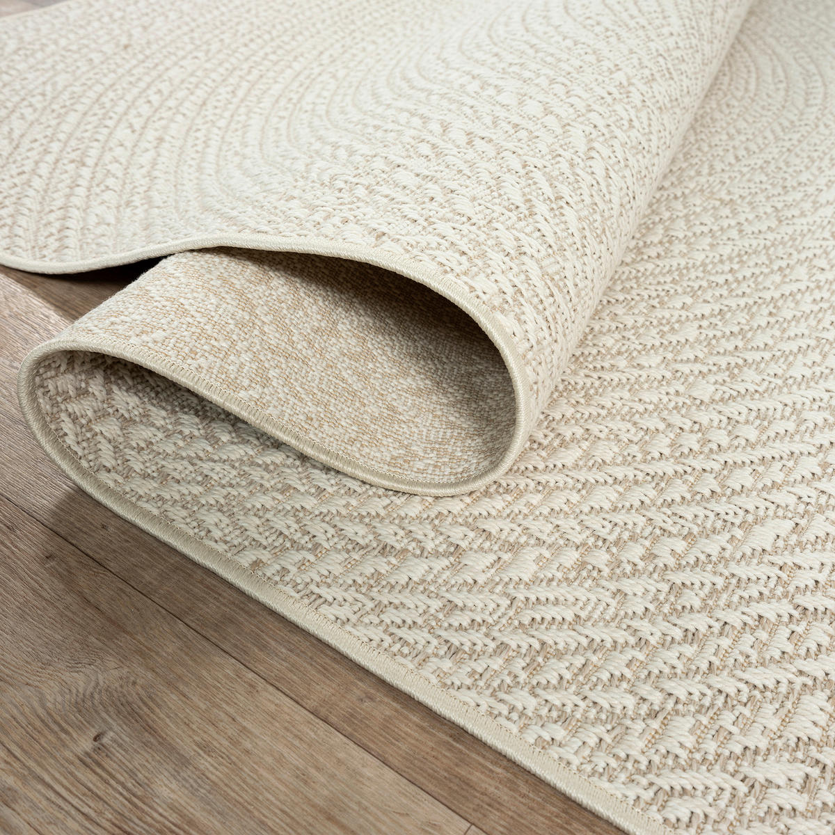 WEBTEPPICH Wohnzimmer 80/150 cm Kenzy Creme rechteckig  - Creme, Basics, Textil (80/150cm) - Novel