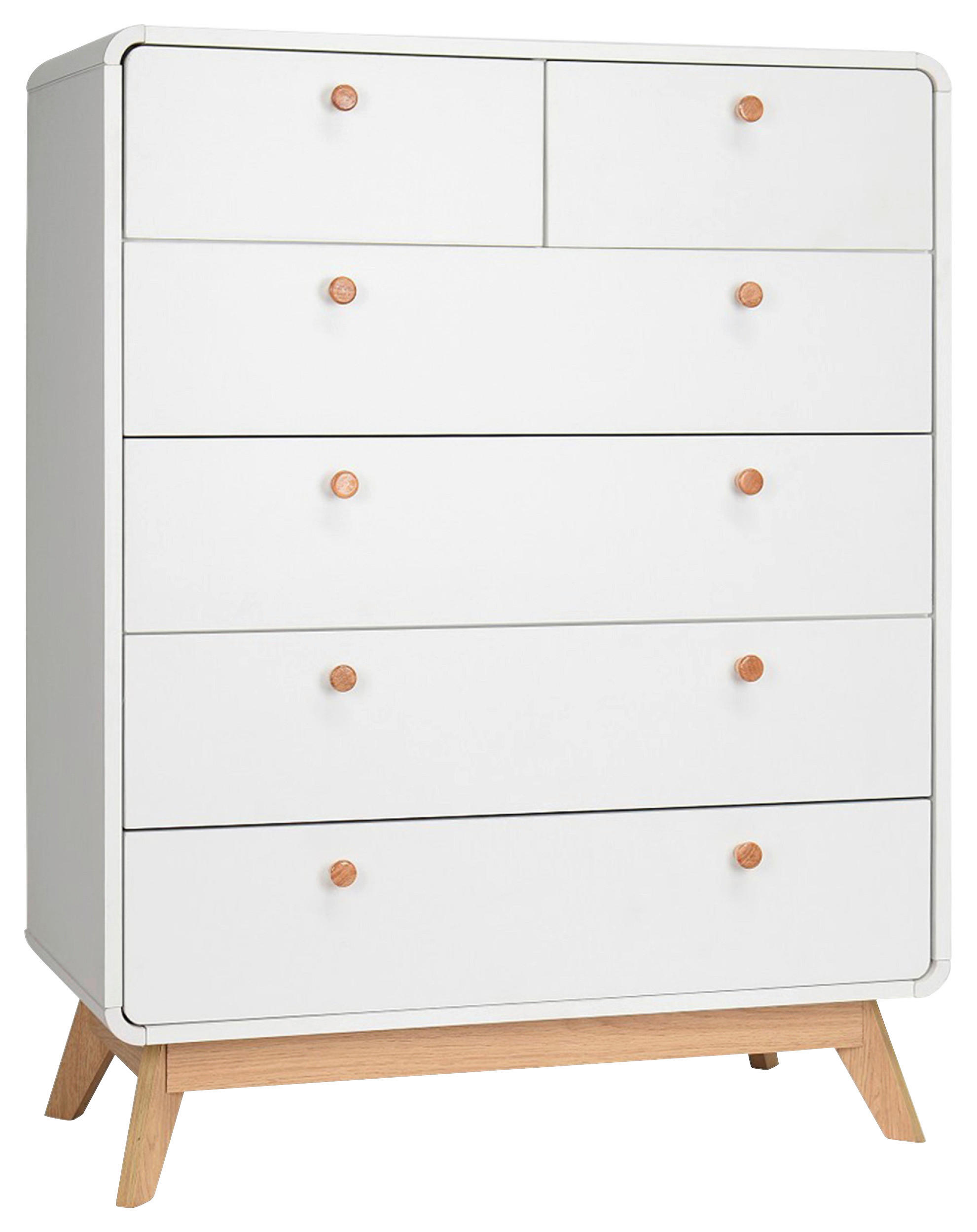 KOMMODE  in 81/104/39 cm  - Eichefarben/Weiß, Design, Holzwerkstoff (81/104/39cm) - MID.YOU