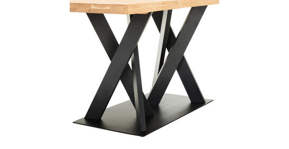 ESSTISCH in Holz 200/100/75 cm  - Schwarz, Design, Holz/Metall (200/100/75cm) - Linea Natura