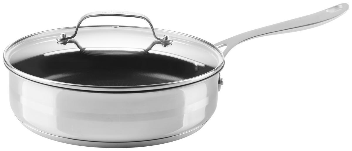 SCHMORPFANNE 25 cm  - Chromfarben, Basics, Glas/Metall (25cm) - Tefal