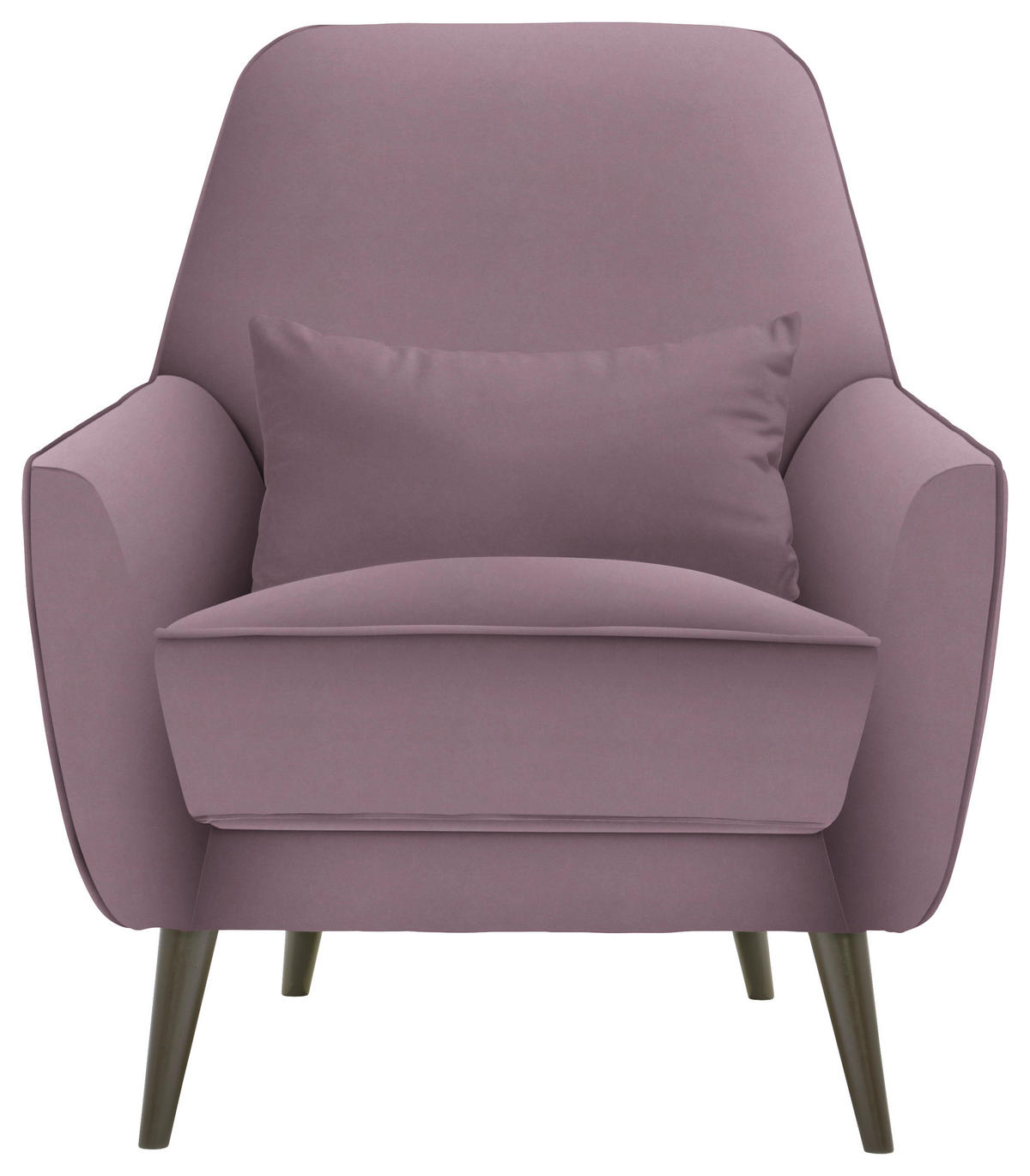 SESSEL in Mikrofaser Altrosa  - Schwarz/Altrosa, Modern, Holz/Textil (77/86/80cm) - Carryhome