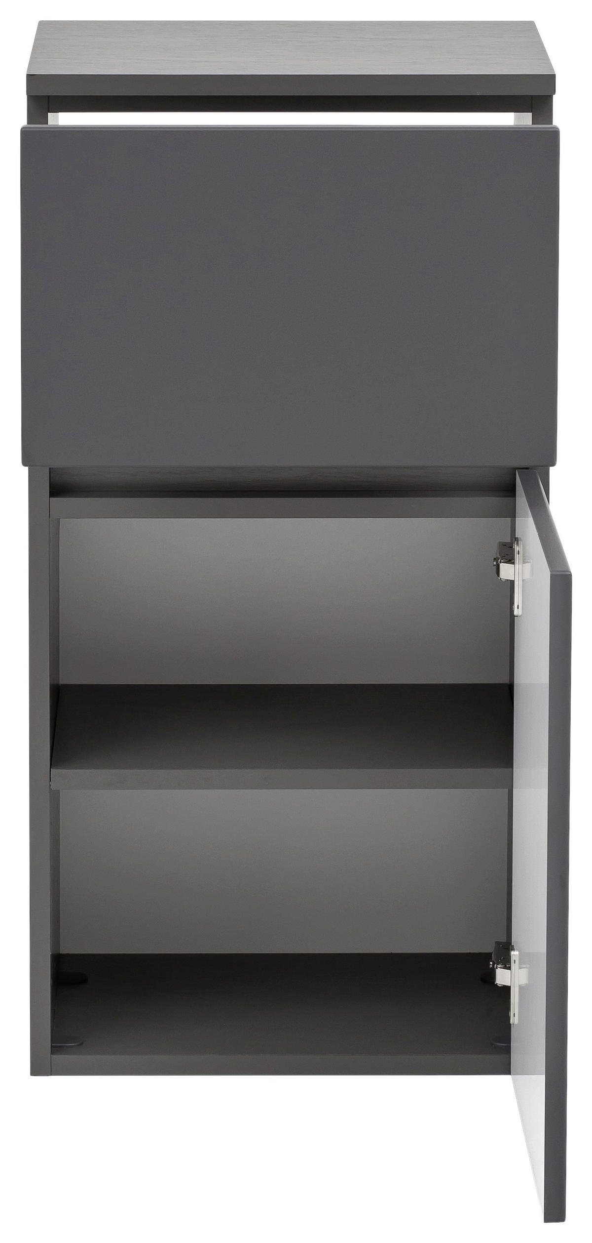 SPODNÍ SKŘÍŇKA, barvy grafitu, 40/79/35 cm - šedá/barvy stříbra, Konvenční, kompozitní dřevo (40/79/35cm) - Held