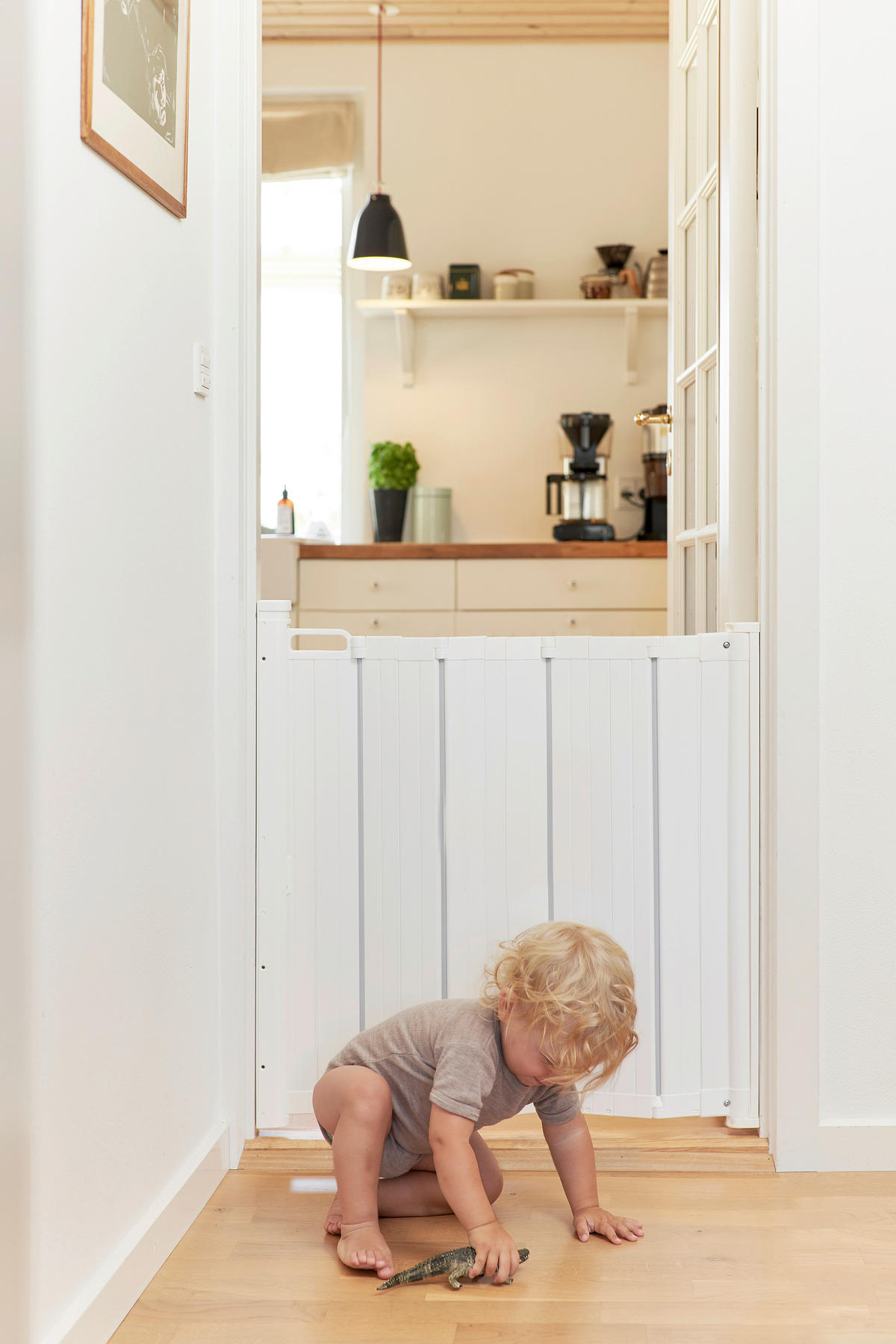 TÜRSCHUTZGITTER zum Schrauben 10/89 cm  - Weiß, Basics, Kunststoff (10/89cm) - Baby Dan