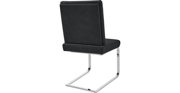 SCHWINGSTUHL in Stahl Mikrofaser - Chromfarben/Dunkelgrau, Design, Textil/Metall (46/92/60cm) - Dieter Knoll