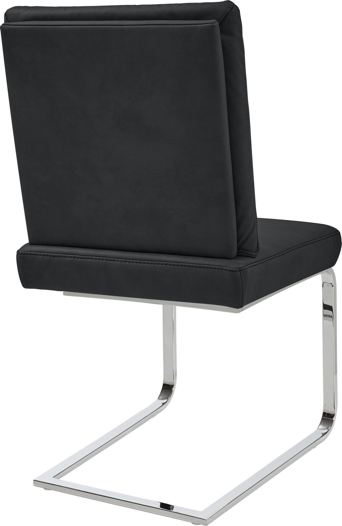 SCHWINGSTUHL  in Stahl Mikrofaser  - Chromfarben/Dunkelgrau, Design, Textil/Metall (46/92/60cm) - Dieter Knoll