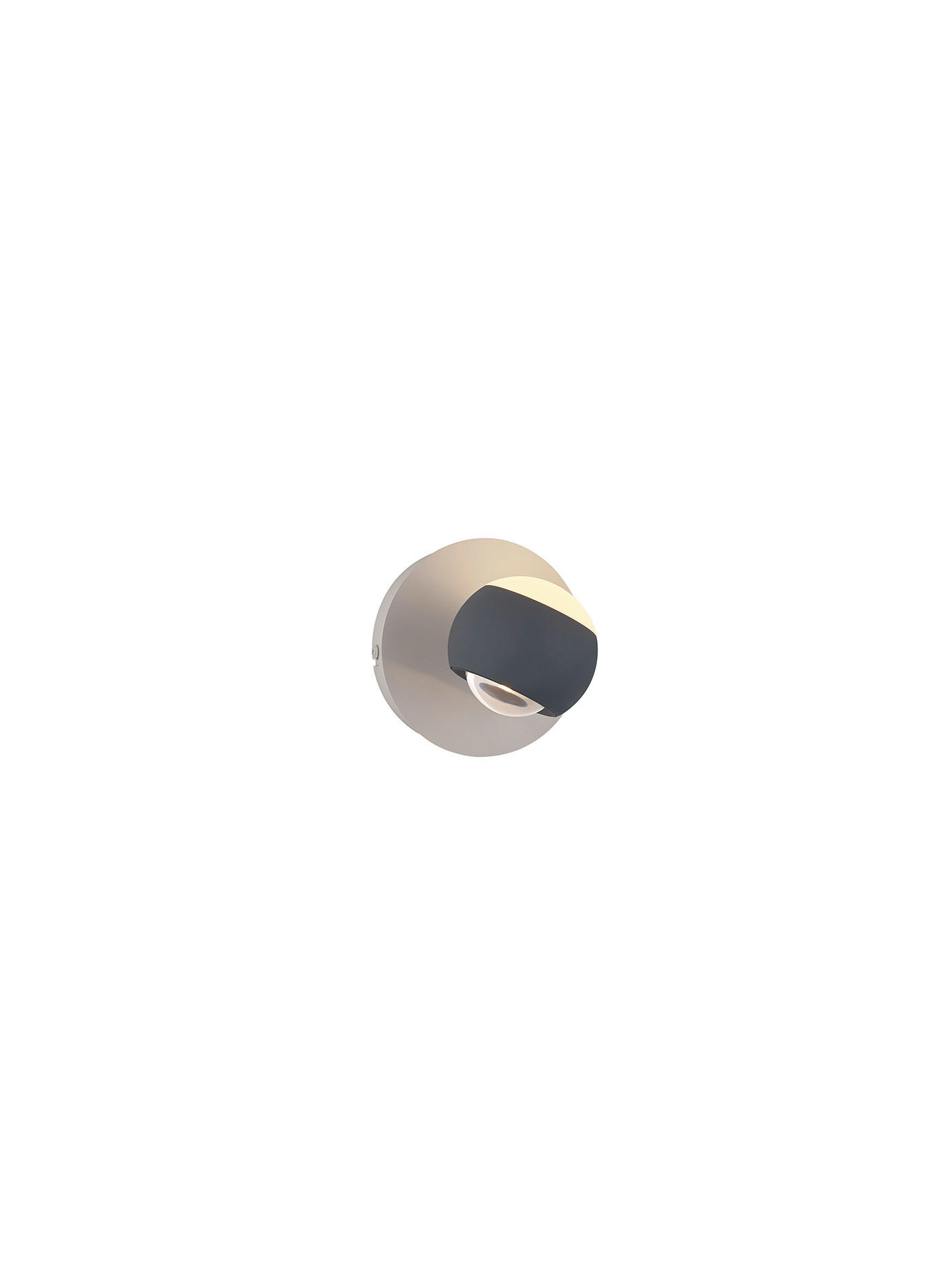 LED-WANDLEUCHTE Musterring 14,5/15,0 cm - Anthrazit/Grau, KONVENTIONELL, Metall (14,5/15,0cm) - Musterring