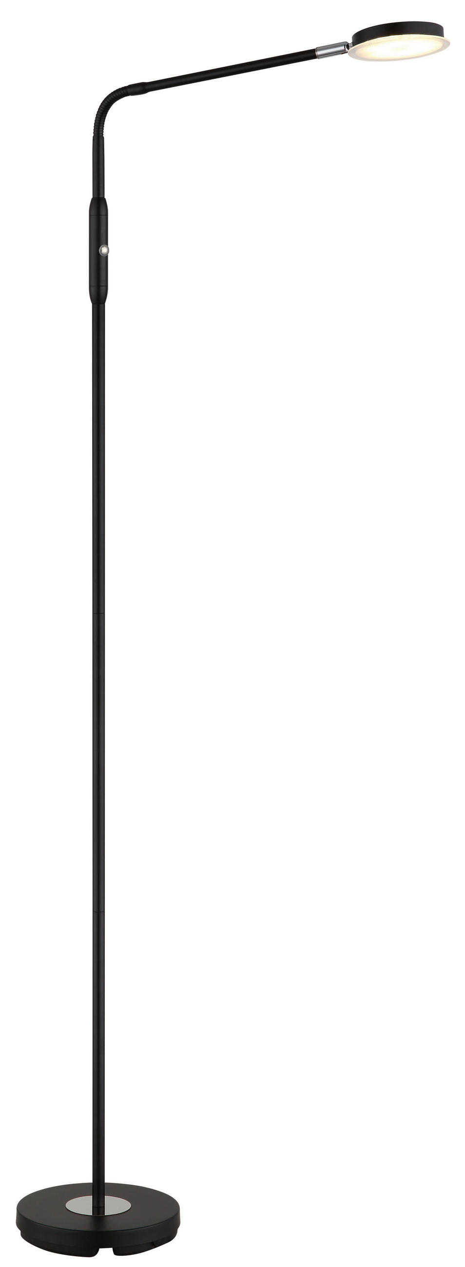 LED-STEHLEUCHTE 52/20/173 cm    - Klar/Schwarz, Design, Kunststoff/Metall (52/20/173cm) - Globo