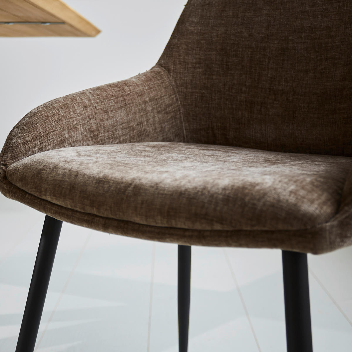 SADA STOLIČIEK 2 kus - hnedá/čierna, Modern, kov/textil (52/86/44cm) - MID.YOU