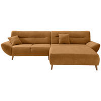 ECKSOFA in Bouclé Goldfarben  - Wildeiche/Goldfarben, Konventionell, Holz/Textil (290cm) - MID.YOU