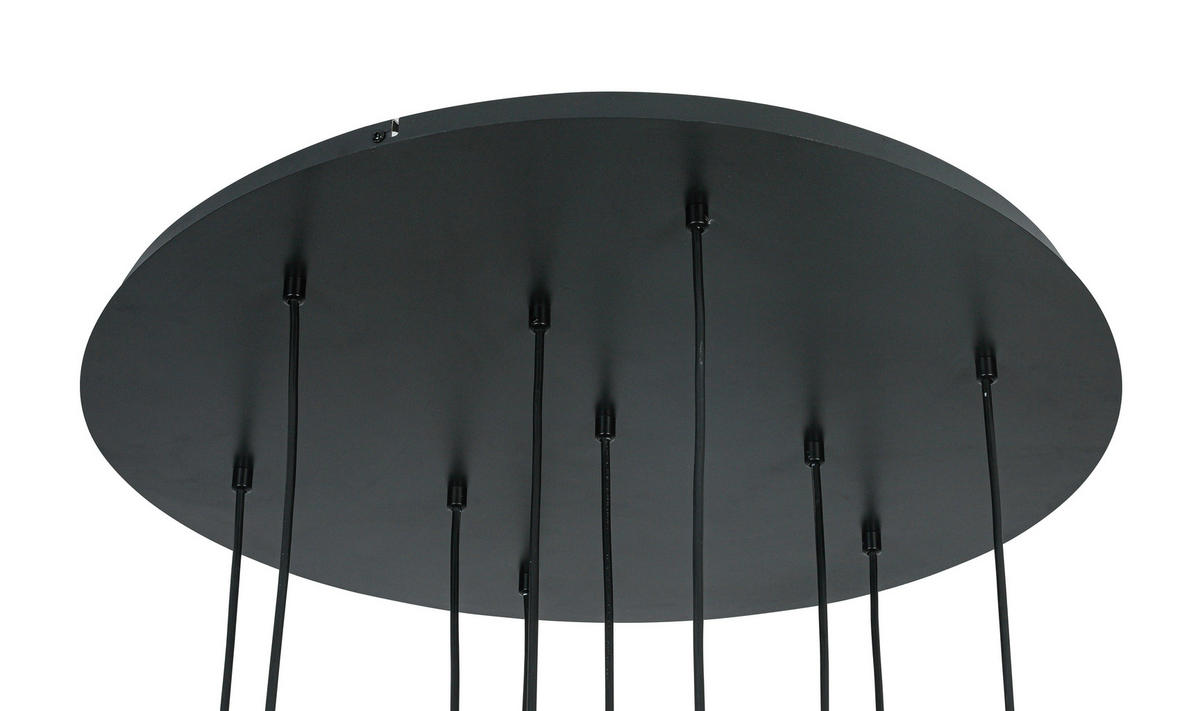 ZÁVĚSNÉ SVÍTIDLO, 65/170 cm  - černá/průhledné, Konvenční, kov/plast (65/170cm) - Dieter Knoll