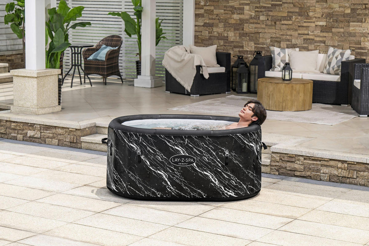 BADEFASS 6002Q EISFASS  - Schwarz, KONVENTIONELL, Kunststoff/Metall (152/92/71cm) - Bestway