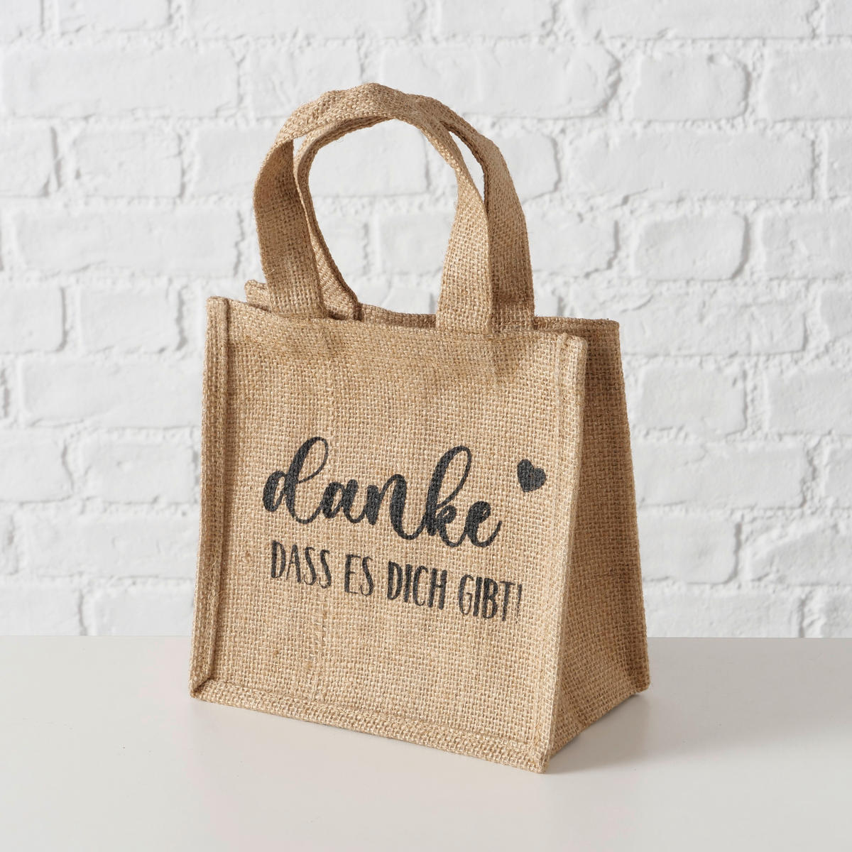 GESCHENKTASCHE  - Naturfarben, KONVENTIONELL, Textil (21/11,5/21cm)