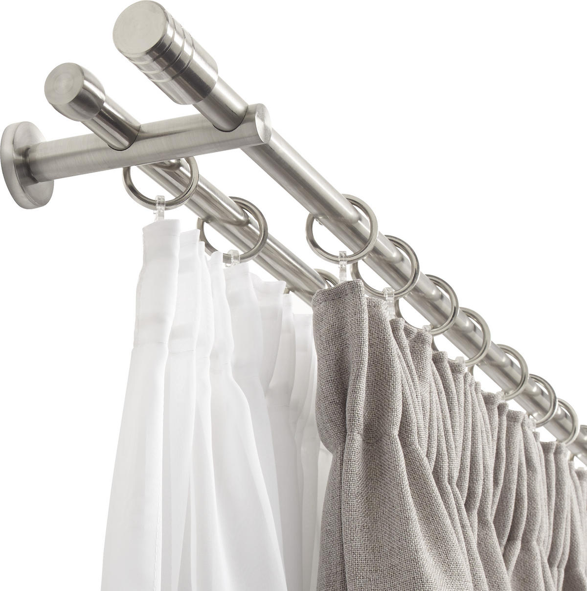 SET GALERIE PERDEA 240 cm  - culoare inox, Basics, metal (240cm) - Homeware