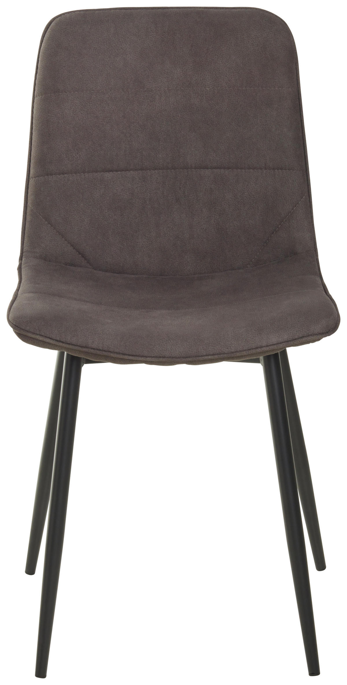 STUHL Webstoff Dunkelgrau  - Dunkelgrau/Schwarz, MODERN, Textil/Metall (47/84/52cm) - Livetastic