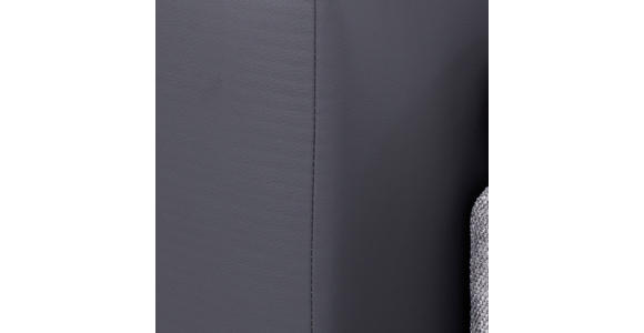 Boxspringbett mit Topper & Matratze H2 180x200cm Hampton - Anthrazit/Alufarben, KONVENTIONELL, Textil (180/200cm) - Luca Bessoni