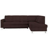 ECKSOFA in Flachgewebe Braun  - Chromfarben/Braun, Design, Textil/Metall (256/198cm) - Xora