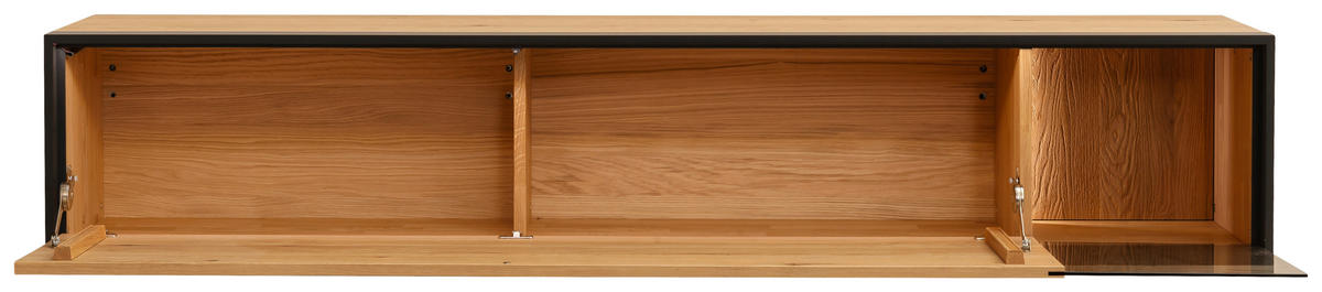 HÄNGELOWBOARD Anthrazit, Eichefarben  202/39/42 cm  - Eichefarben/Anthrazit, Design, Glas/Holz (202/39/42cm) - Schöner Wohnen