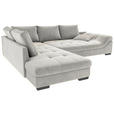 ECKSOFA Naturfarben Cord Zierkissen, Rückenkissen, Rücken echt  - Schwarz/Naturfarben, KONVENTIONELL, Holz/Textil (202/298cm) - Carryhome