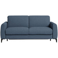 SCHLAFSOFA Flachgewebe Blaugrau  - Blaugrau/Schwarz, Konventionell, Holz/Textil (203/88/102cm) - Novel