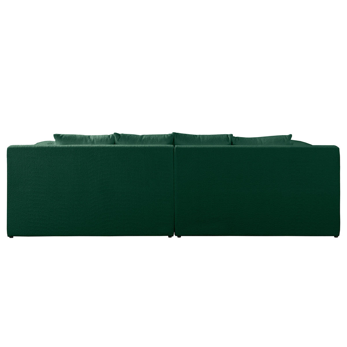 ECKSOFA Naomi in Chenille Grün Rückenkissen  284/243 cm  - Schwarz/Grün, Design, Kunststoff/Textil (284/243cm) - P & B