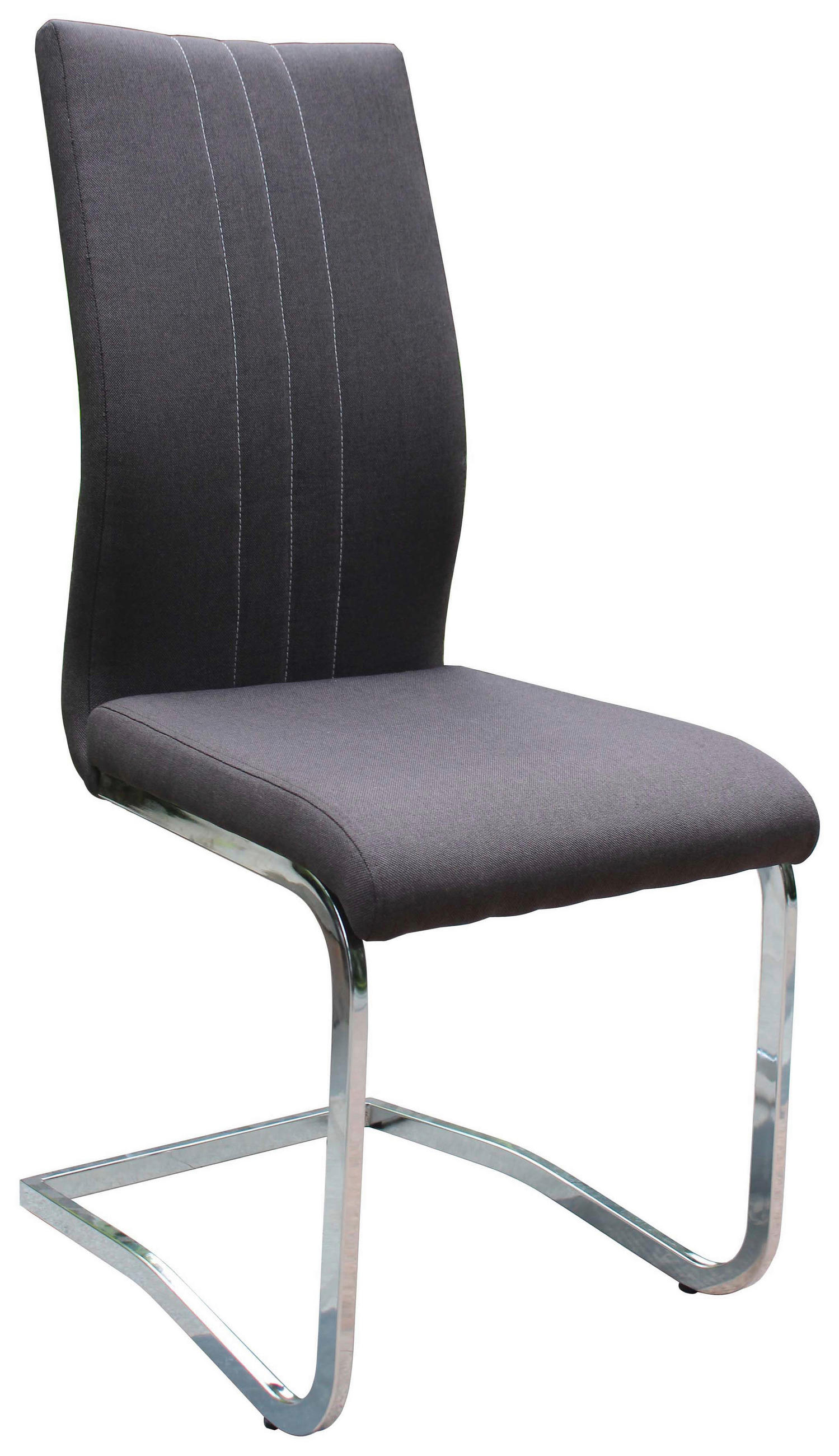 ŽIDLE, šedohnědá - bílá/barvy chromu, Design, kov/textil (43/100/59cm) - Xora