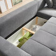 ECKSOFA in Webstoff Braun  - Silberfarben/Braun, Design, Kunststoff/Textil (280/194cm) - Carryhome