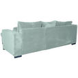 ECKSOFA Salbeigrün Cord  - Salbeigrün/Schwarz, KONVENTIONELL, Textil/Metall (258/168cm) - Carryhome
