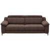 3-SITZER-SOFA in Chenille Dunkelbraun  - Dunkelbraun/Schwarz, Design, Textil/Metall (230/104/104cm) - Valdera