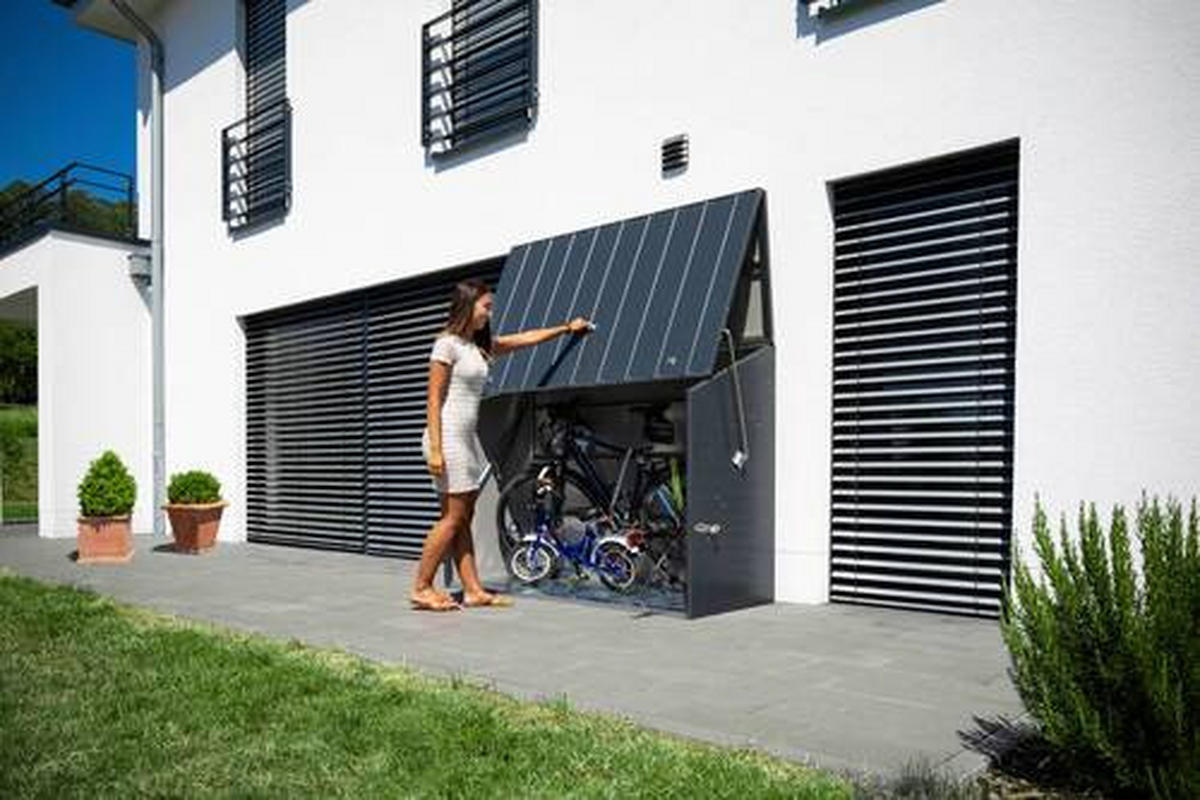 GERÄTESCHRANK 76/139/185 cm  - Anthrazit, Basics, Metall (76/139/185cm)